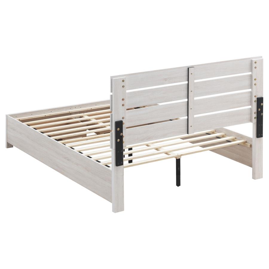 (image for) Brantford Wood Eastern King Storage Panel Bed Coastal White