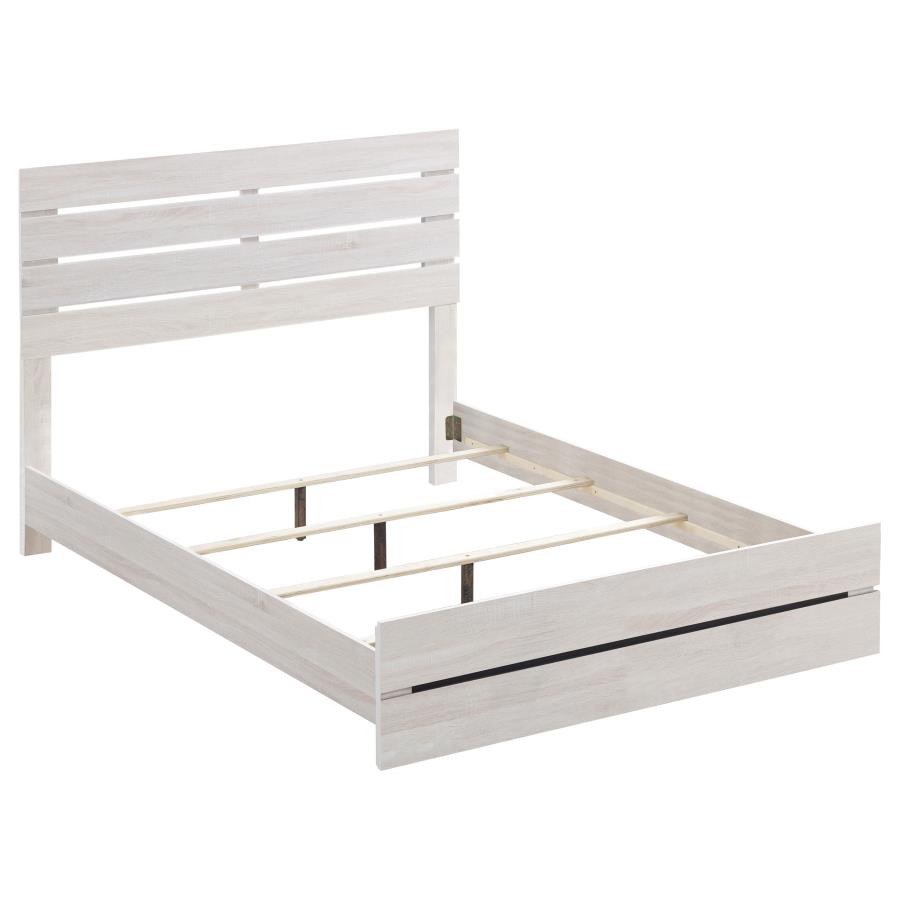 (image for) Brantford Wood Eastern King Panel Bed Coastal White - Click Image to Close