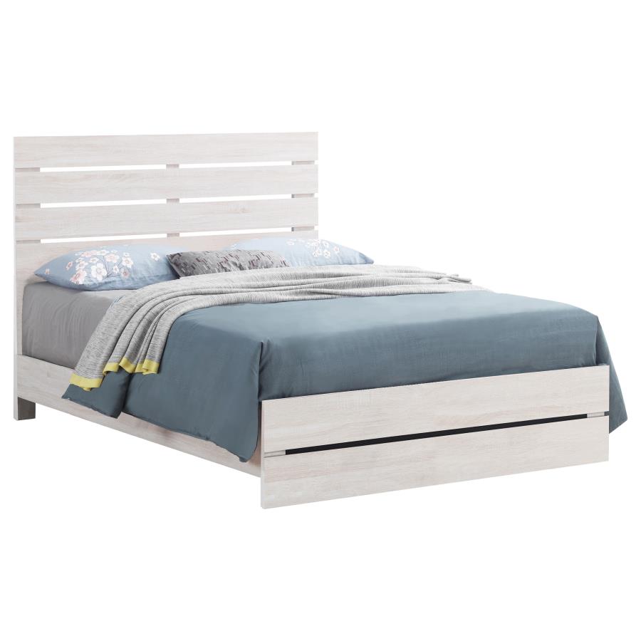 (image for) Brantford Wood Queen Panel Bed Coastal White