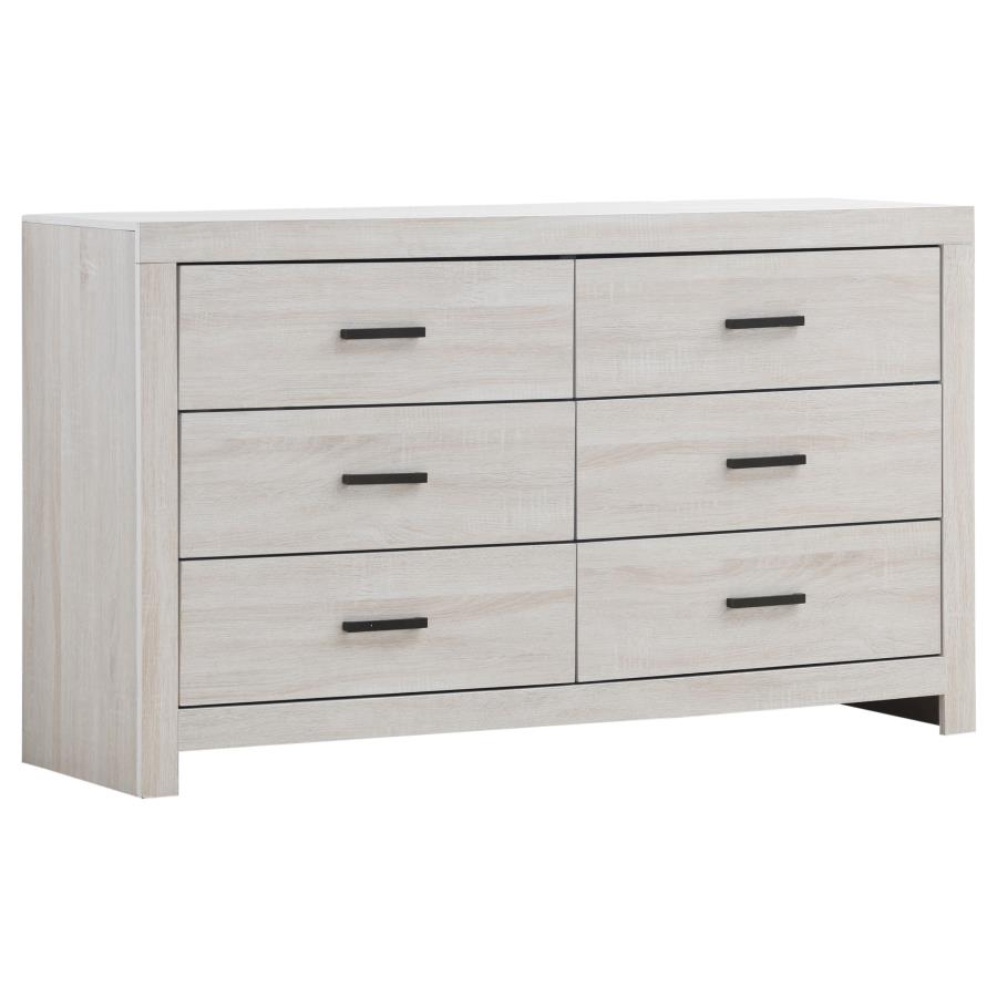 (image for) Brantford 6-drawer Dresser Coastal White - Click Image to Close