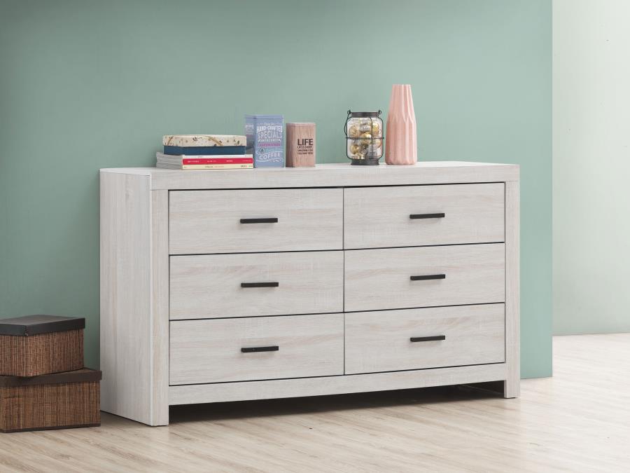 (image for) Brantford 6-drawer Dresser Coastal White