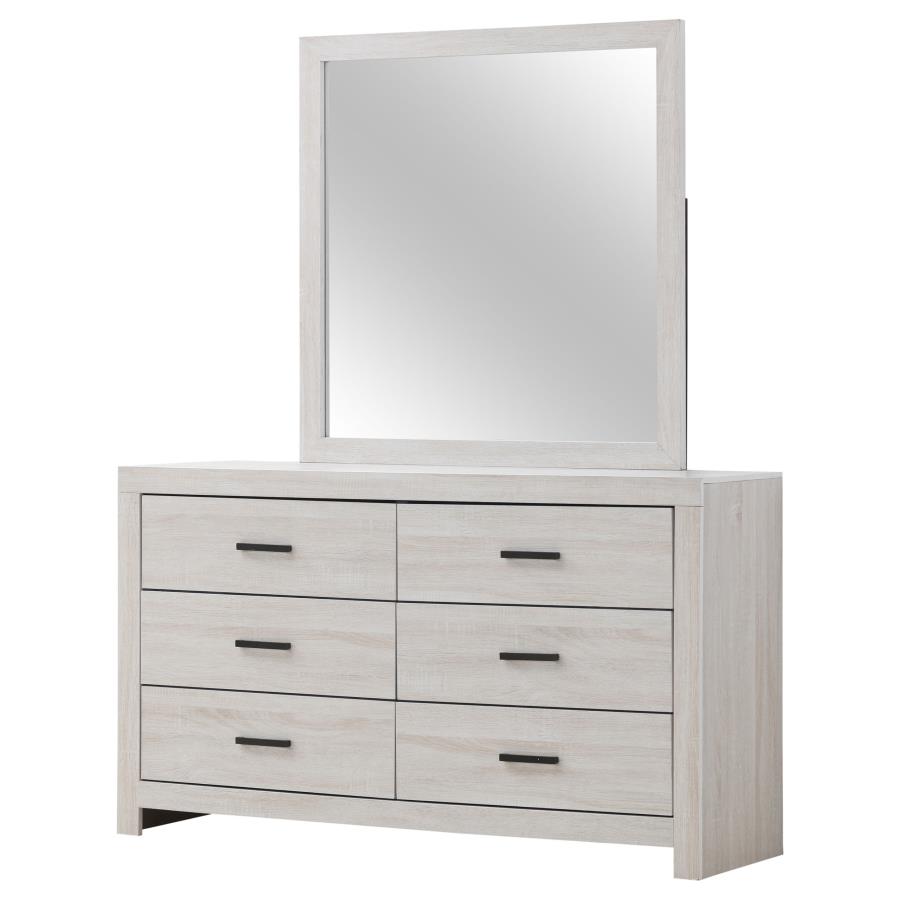 (image for) Brantford 6-drawer Dresser with Mirror Coastal White