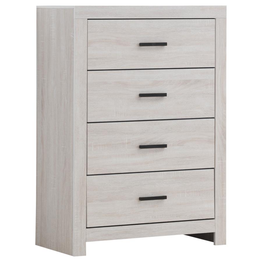 (image for) Brantford 4-drawer Bedroom Chest Coastal White - Click Image to Close