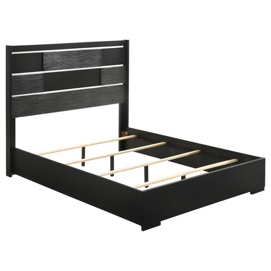 (image for) Blacktoft Wood Eastern King Panel Bed Black