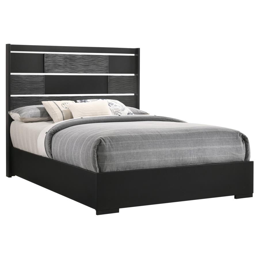 (image for) Blacktoft Wood Eastern King Panel Bed Black