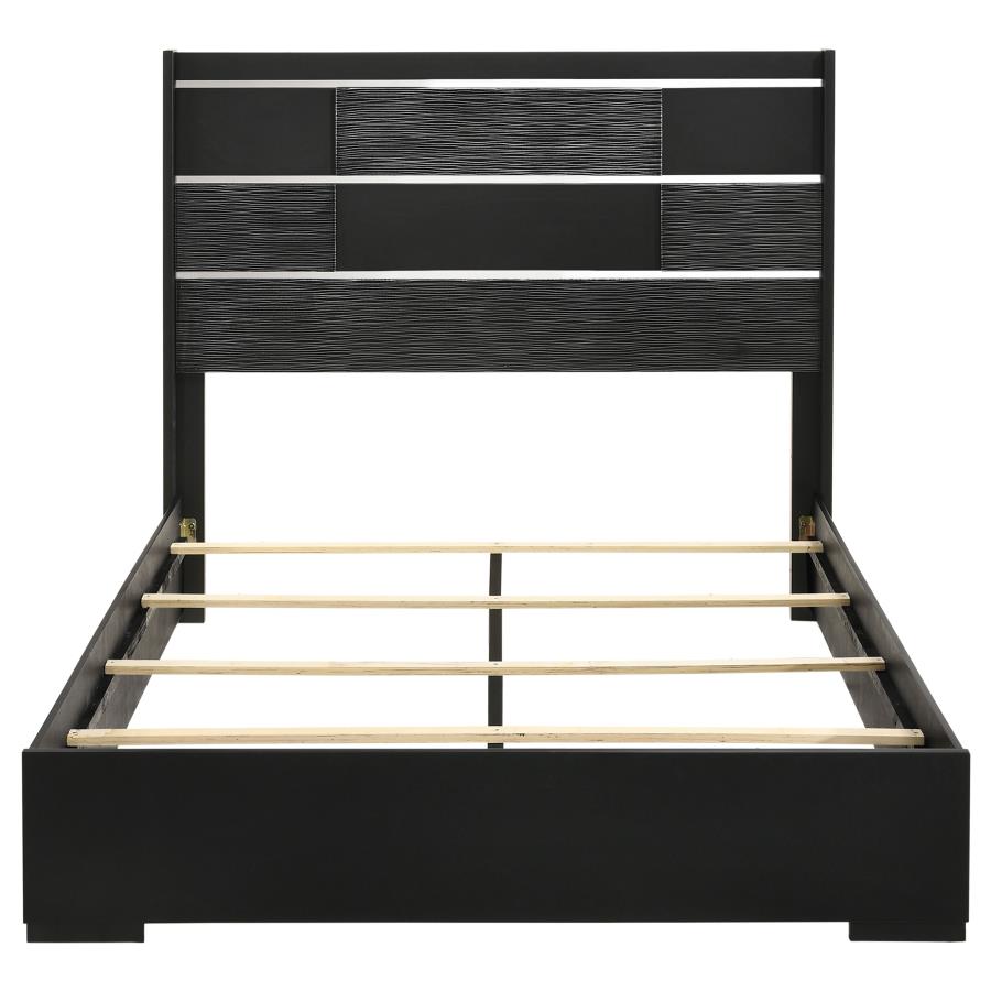 (image for) Blacktoft Wood Eastern King Panel Bed Black