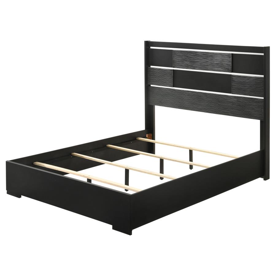 (image for) Blacktoft Wood Eastern King Panel Bed Black