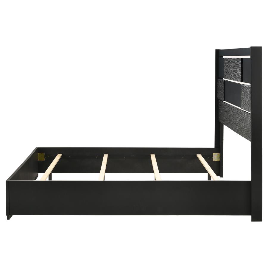 (image for) Blacktoft Wood Eastern King Panel Bed Black