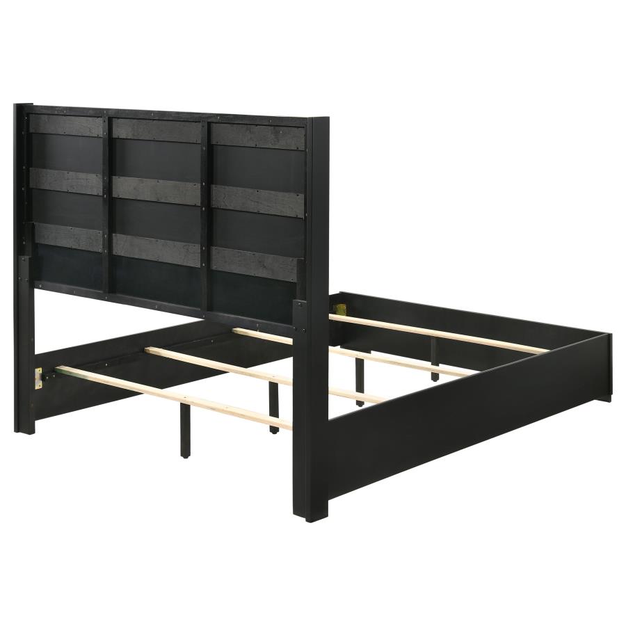 (image for) Blacktoft Wood Eastern King Panel Bed Black