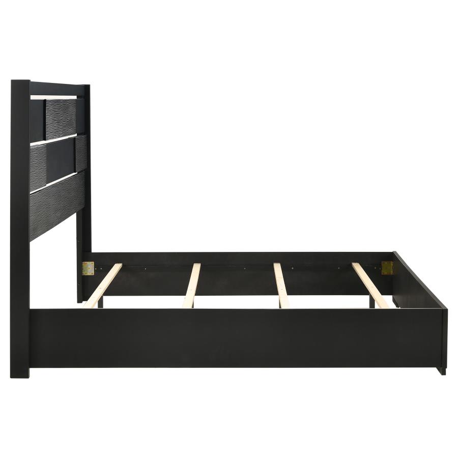 (image for) Blacktoft Wood Queen Panel Bed Black