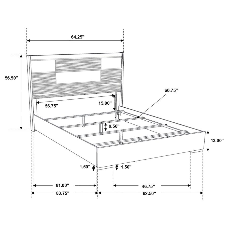 (image for) Blacktoft Wood Queen Panel Bed Black