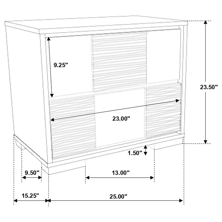 (image for) Blacktoft 2-drawer Nightstand Black