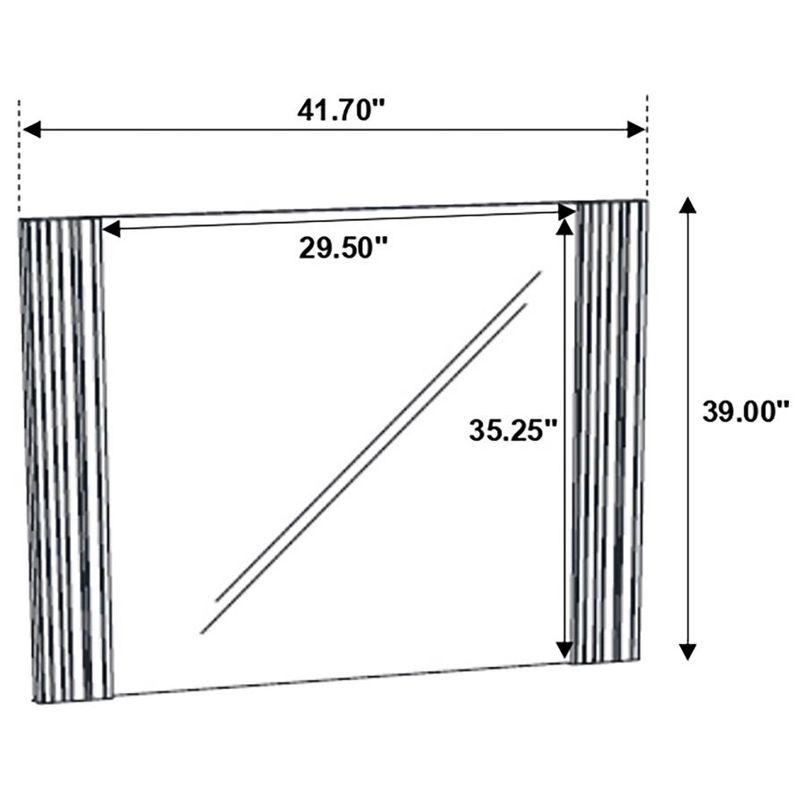 (image for) Blacktoft Dresser Mirror Black