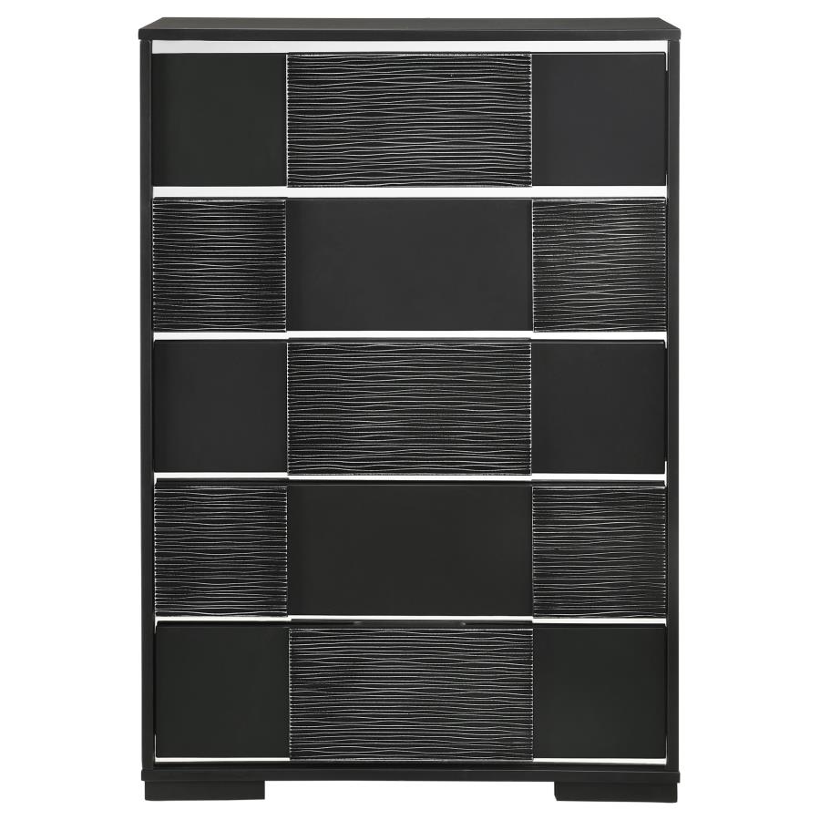 (image for) Blacktoft 5-drawer Bedroom Chest Black