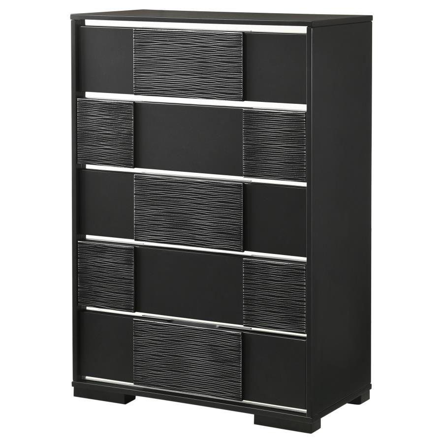 (image for) Blacktoft 5-drawer Bedroom Chest Black