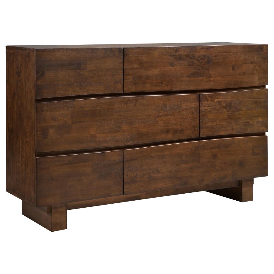 (image for) Genevieve 6-drawer Dresser Dark Brown