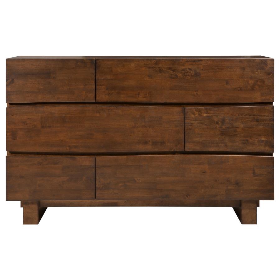 (image for) Genevieve 6-drawer Dresser Dark Brown