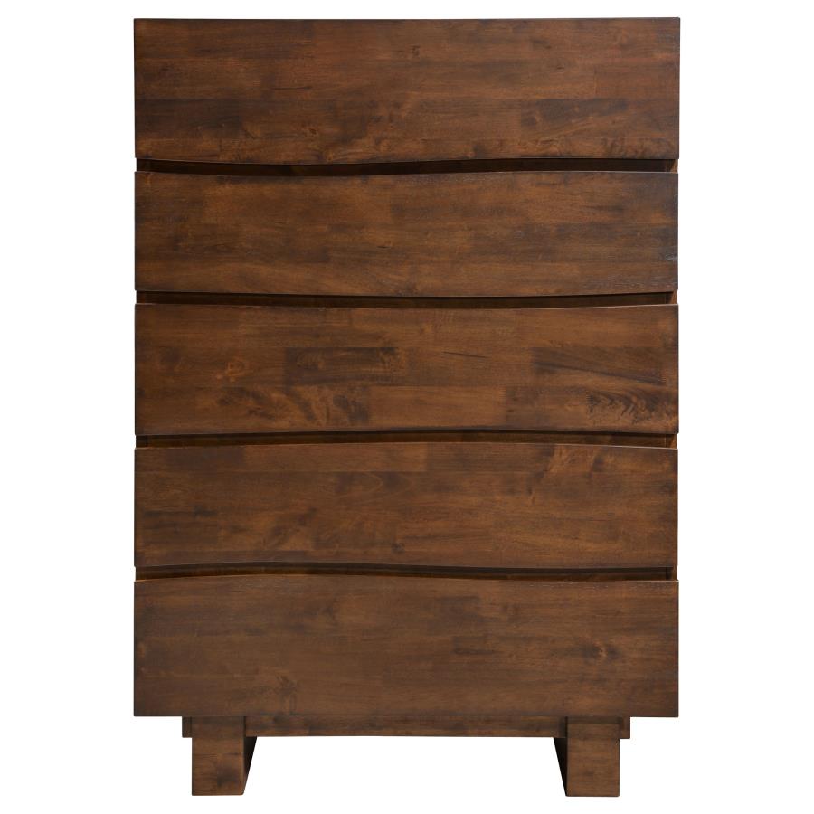 (image for) Genevieve 5-drawer Bedroom Chest Dark Brown