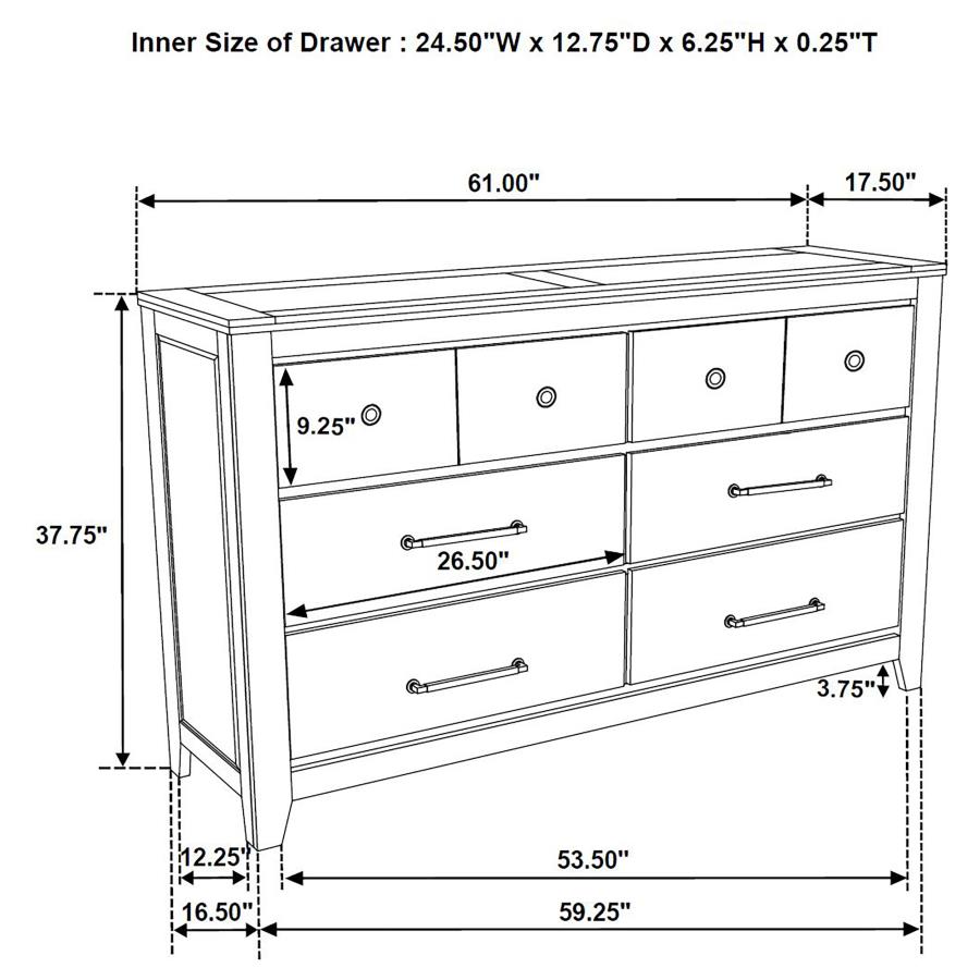 Hazlewood 4-piece Queen Bedroom Set Vineyard Oak