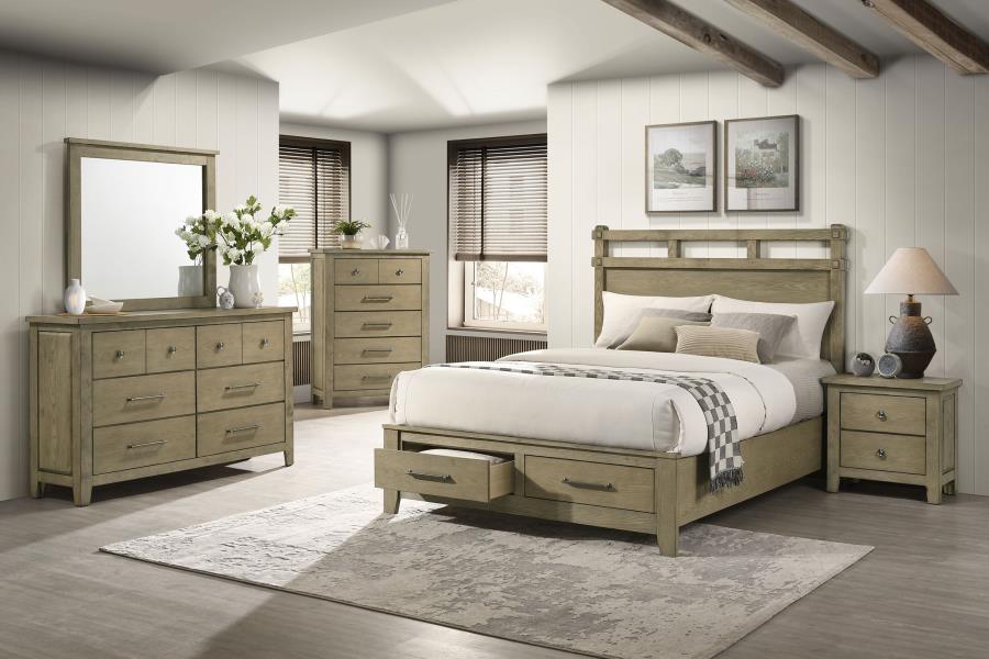 (image for) Hazlewood 5-piece Queen Bedroom Set Vineyard Oak