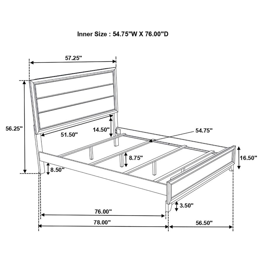 (image for) Watson Wood Full Panel Bed Grey Oak