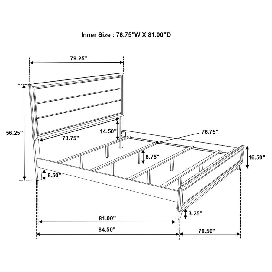 (image for) Watson 4-piece Eastern King Bedroom Set Grey Oak