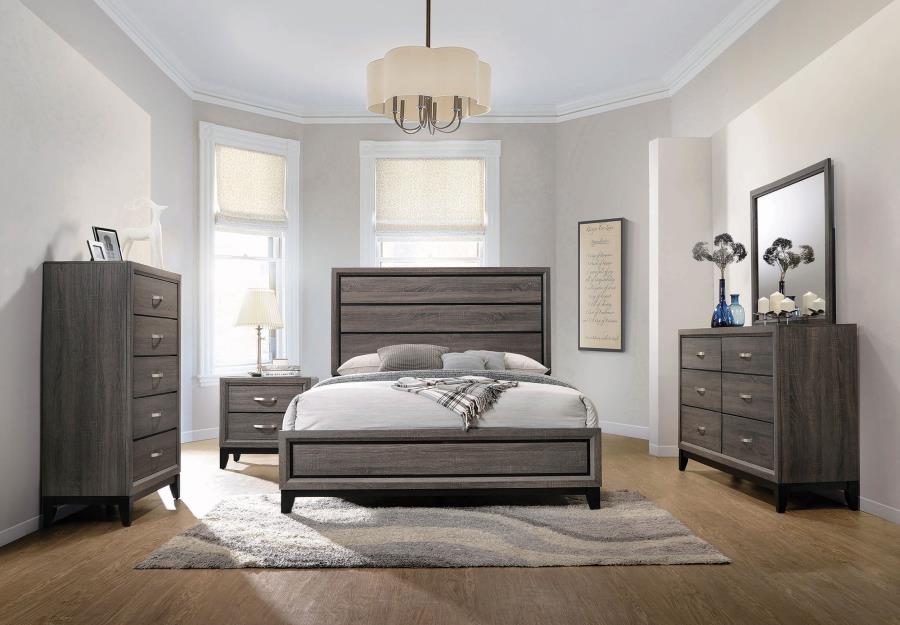 (image for) Watson 5-piece Eastern King Bedroom Set Grey Oak