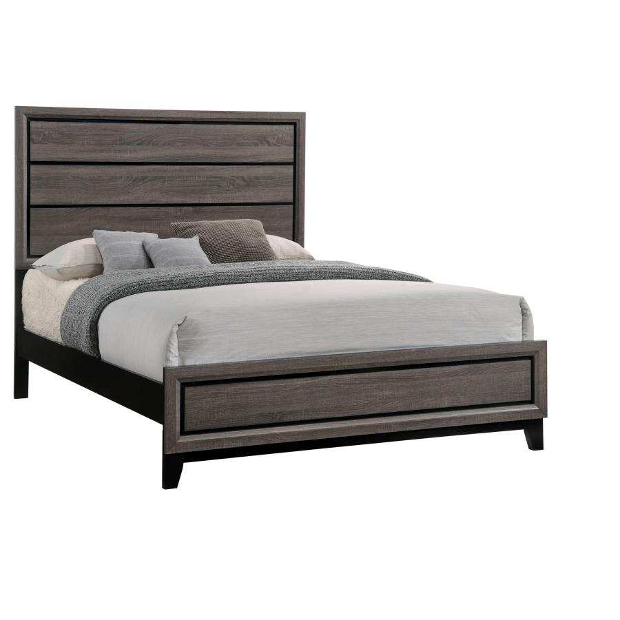 (image for) Watson Wood Eastern King Panel Bed Grey Oak