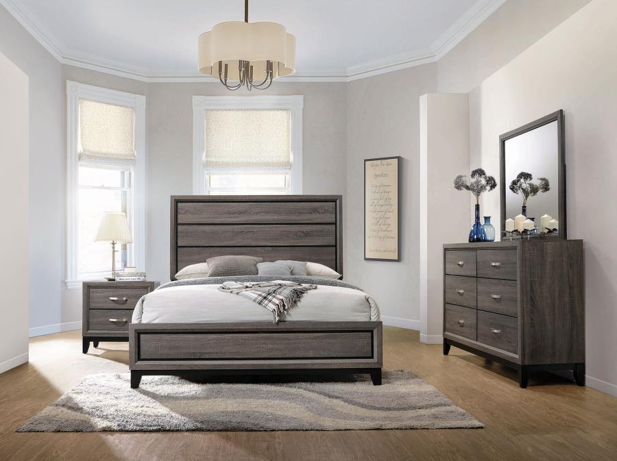 (image for) Watson 4-piece Queen Bedroom Set Grey Oak