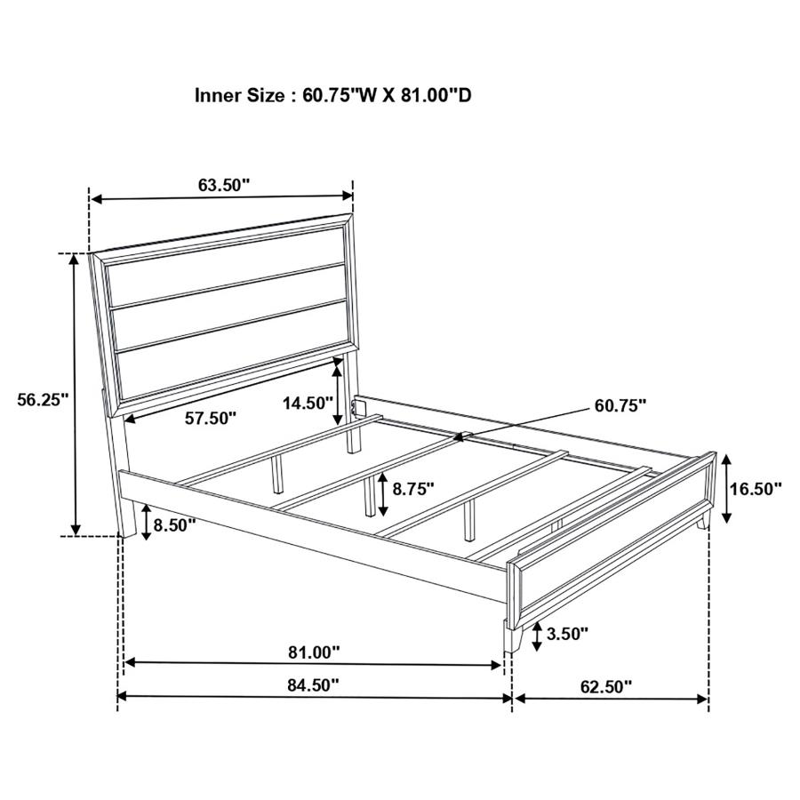 (image for) Watson 4-piece Queen Bedroom Set Grey Oak