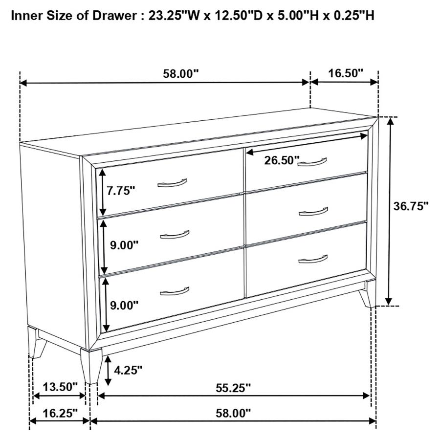 (image for) Watson 5-piece Queen Bedroom Set Grey Oak