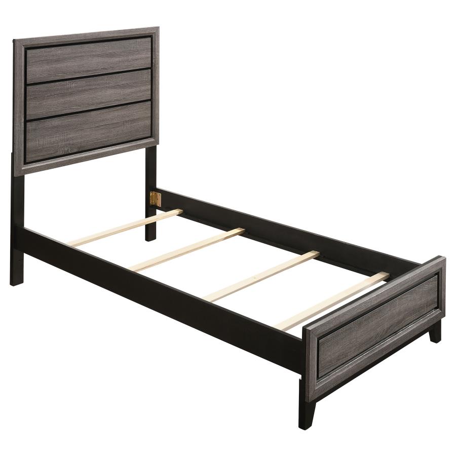 (image for) Watson 4-piece Twin Bedroom Set Grey Oak