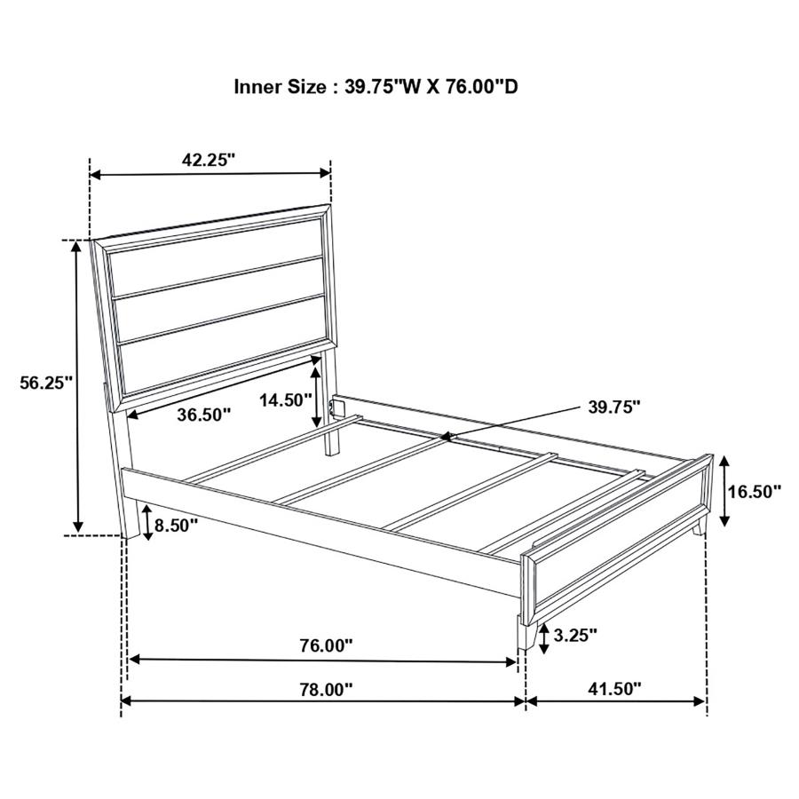 (image for) Watson 4-piece Twin Bedroom Set Grey Oak