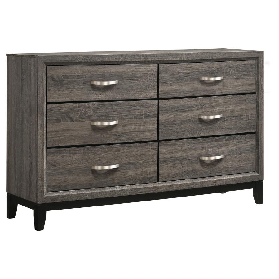 (image for) Watson 6-drawer Dresser Grey Oak - Click Image to Close