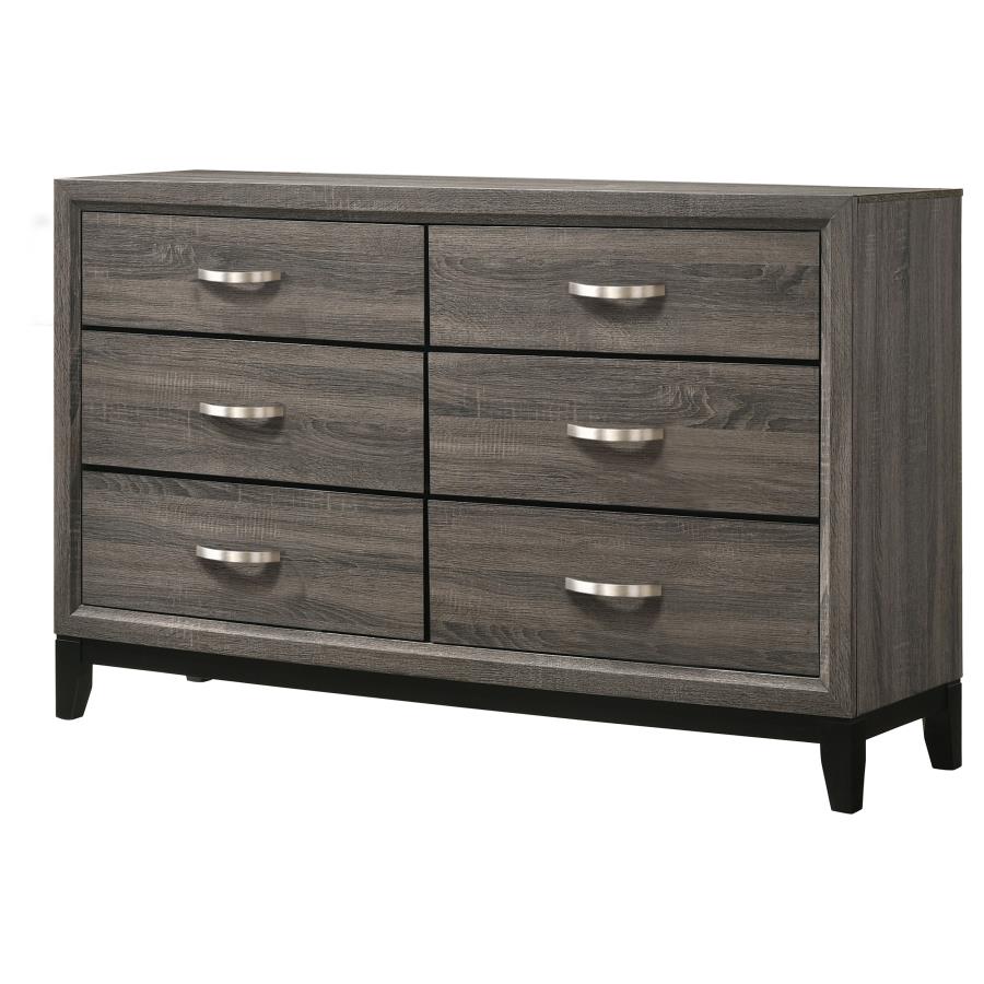 (image for) Watson 6-drawer Dresser Grey Oak