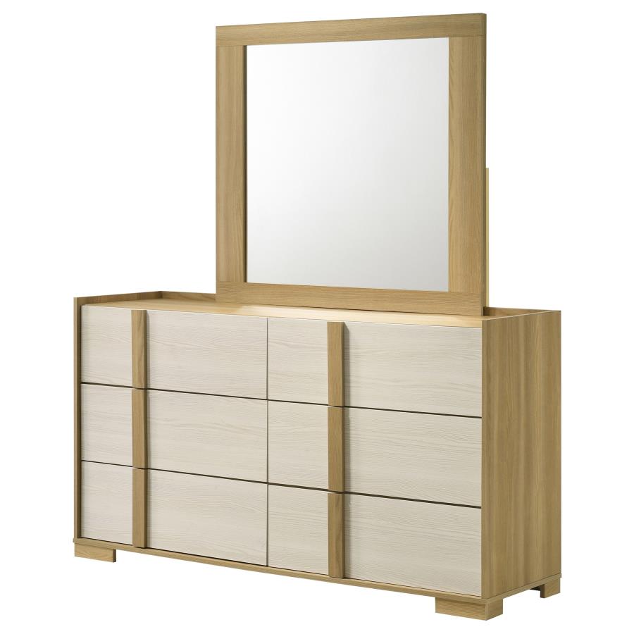 (image for) Hyland 6-drawer Dresser with Mirror Natural