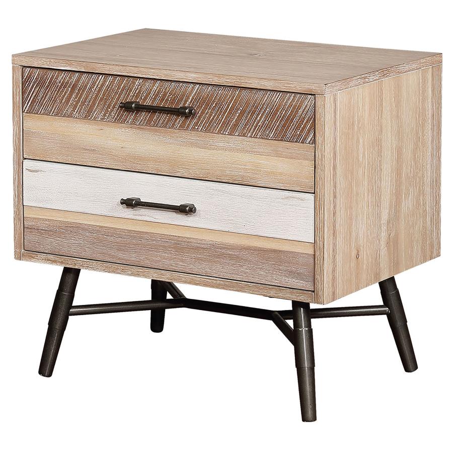 (image for) Marlow 2-drawer Nightstand Rough Sawn Multi