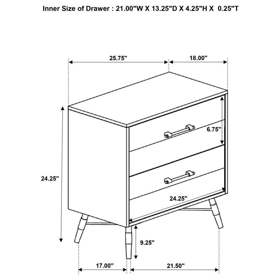 (image for) Marlow 2-drawer Nightstand Rough Sawn Multi