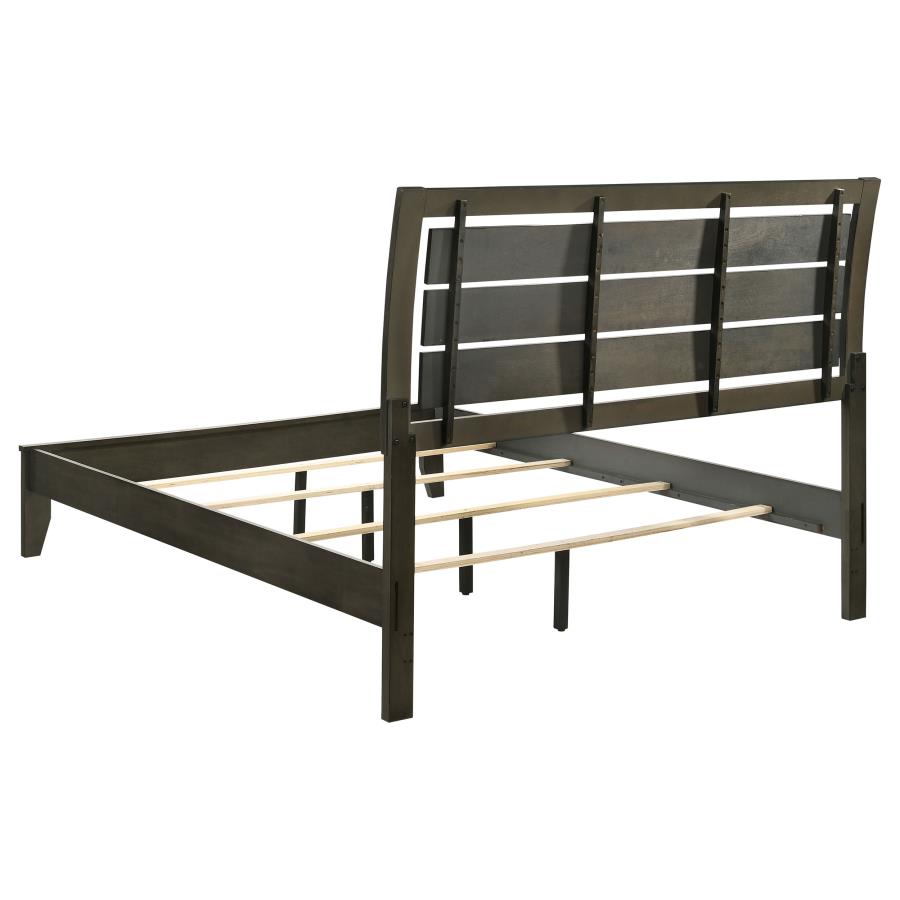 (image for) Serenity Wood Queen Panel Bed Mod Grey