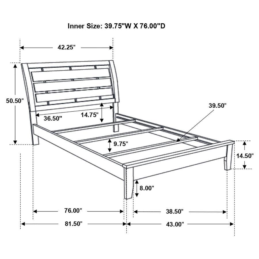 (image for) Serenity 4-piece Twin Bedroom Set Mod Grey