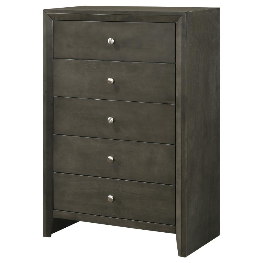 (image for) Serenity 5-drawer Bedroom Chest Mod Grey