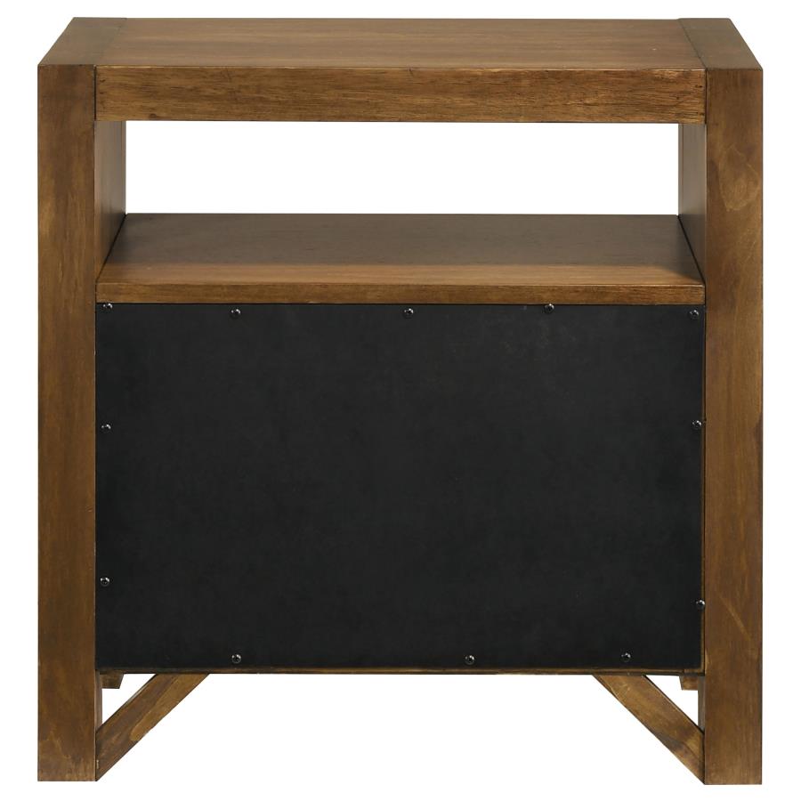 Adderley 2-drawer Nightstand Bedside Table Warm Brown