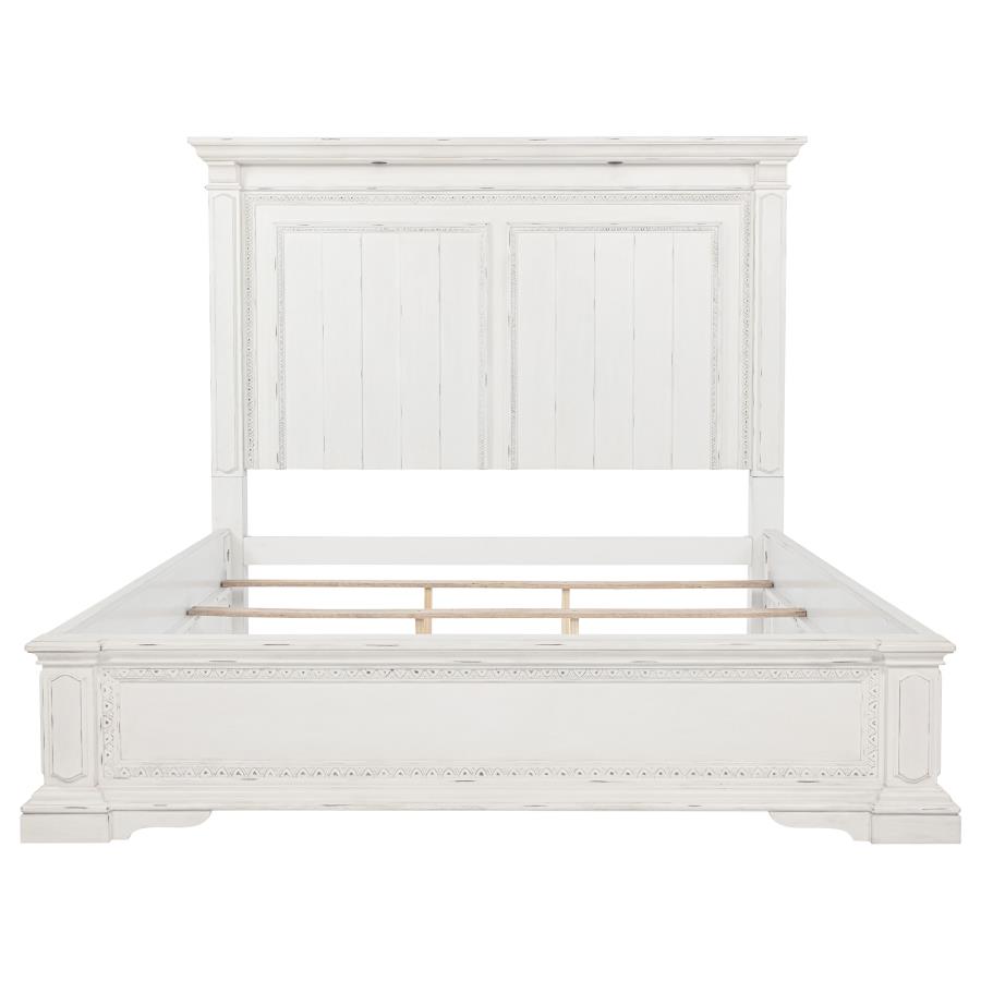 McKinney Eastern King LED Light Panel Bed Vintage White