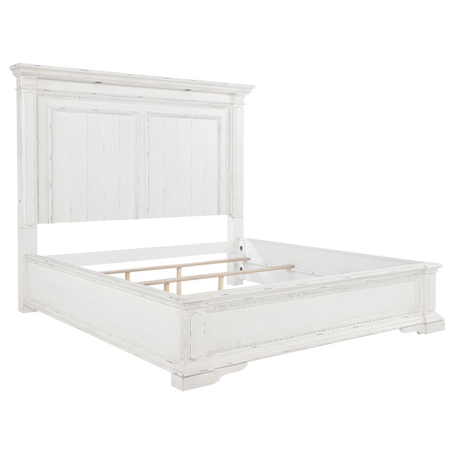 (image for) McKinney California King LED Light Panel Bed Vintage White