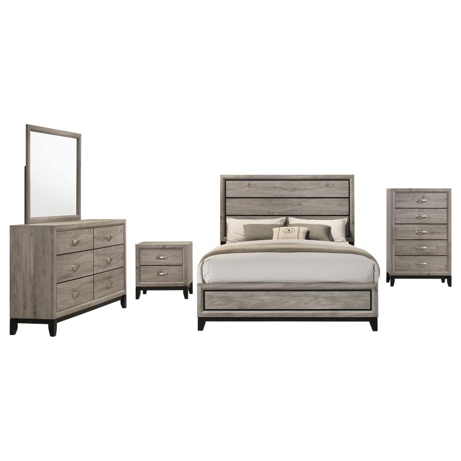 Watson Five-piece Full Bedroom Set Light Taupe
