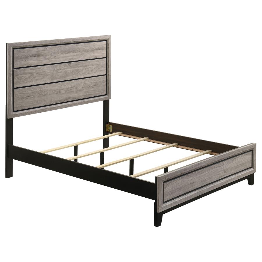 (image for) Watson Wood Full Panel Bed Light Taupe