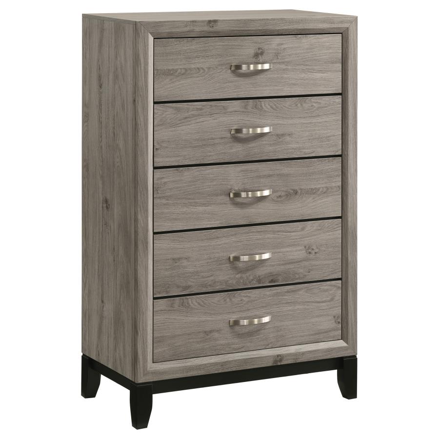 Watson Five-piece Eastern King Bedroom Set Light Taupe