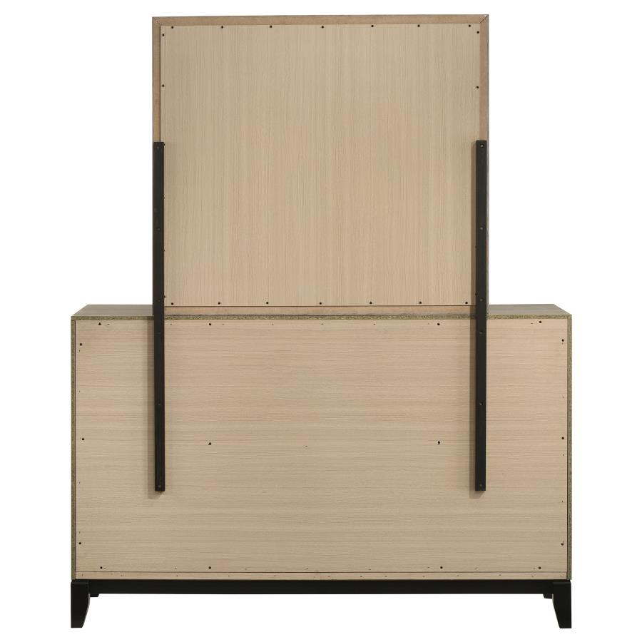 Watson 6-drawer Bedroom Dresser and Mirror Light Taupe