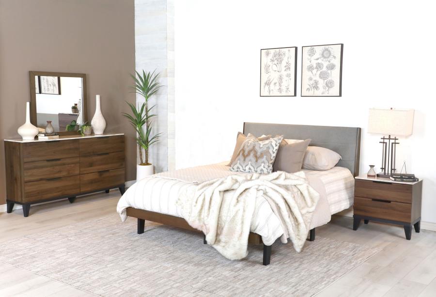 (image for) Mays 4-piece Queen Bedroom Set Walnut - Click Image to Close