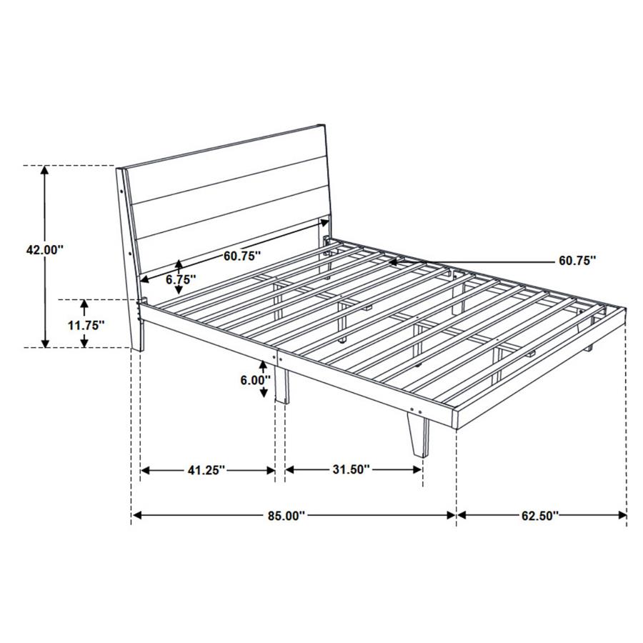 (image for) Mays 4-piece Queen Bedroom Set Walnut